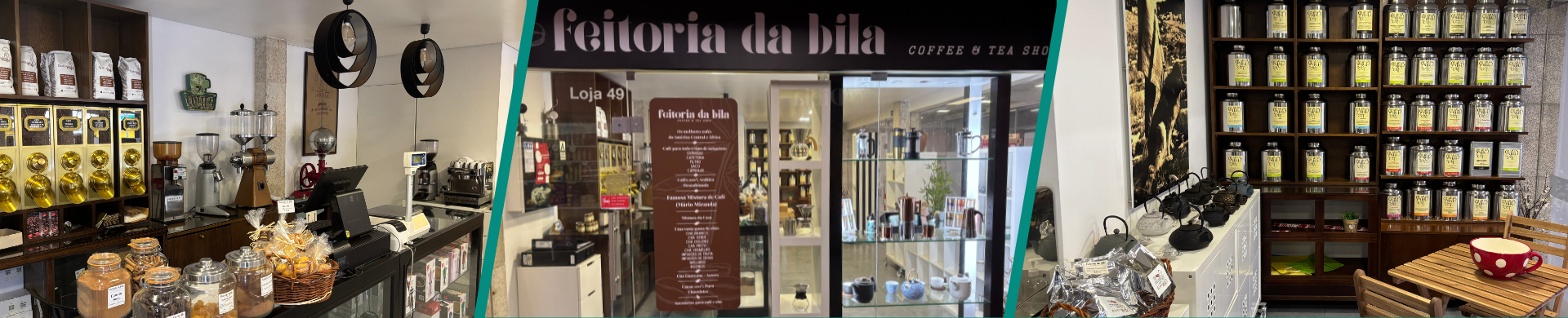 Feitoria da bila - coffe tea shop banner